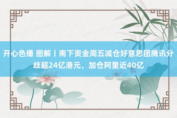 开心色播 图解丨南下资金周五减仓好意思团腾讯分歧超24亿港元，加仓阿里近40亿