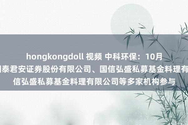 hongkongdoll 视频 中科环保：10月23日接受机构调研，国泰君安证券股份有限公司、国信弘盛私募基金料理有限公司等多家机构参与