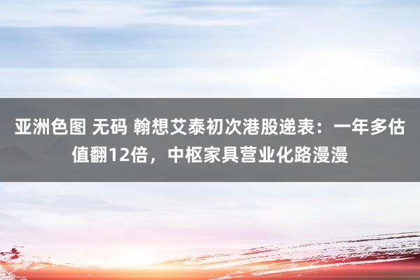 亚洲色图 无码 翰想艾泰初次港股递表：一年多估值翻12倍，中枢家具营业化路漫漫