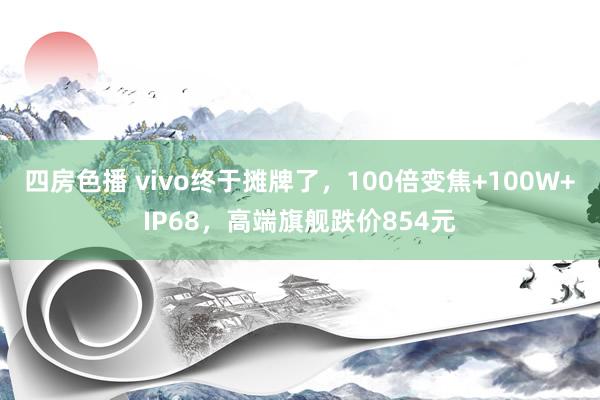 四房色播 vivo终于摊牌了，100倍变焦+100W+IP68，高端旗舰跌价854元