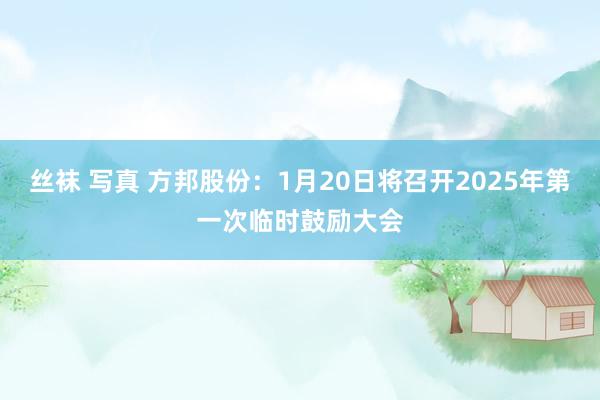 丝袜 写真 方邦股份：1月20日将召开2025年第一次临时鼓励大会