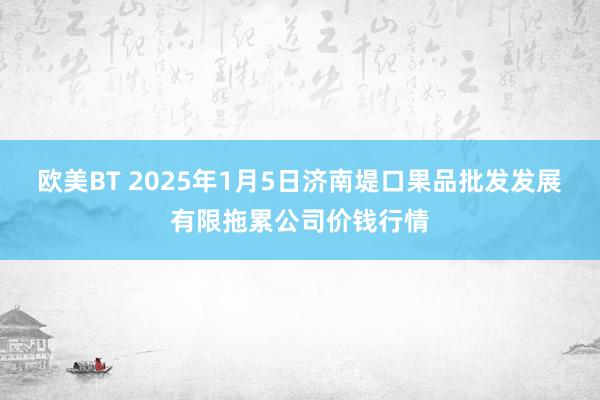 欧美BT 2025年1月5日济南堤口果品批发发展有限拖累公司价钱行情