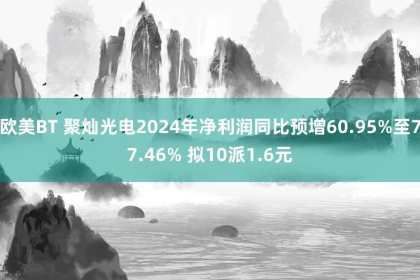 欧美BT 聚灿光电2024年净利润同比预增60.95%至77.46% 拟10派1.6元