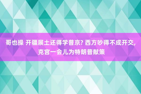 哥也操 开疆展土还得学普京? 西方吵得不成开交， 克宫一会儿为特朗普献策